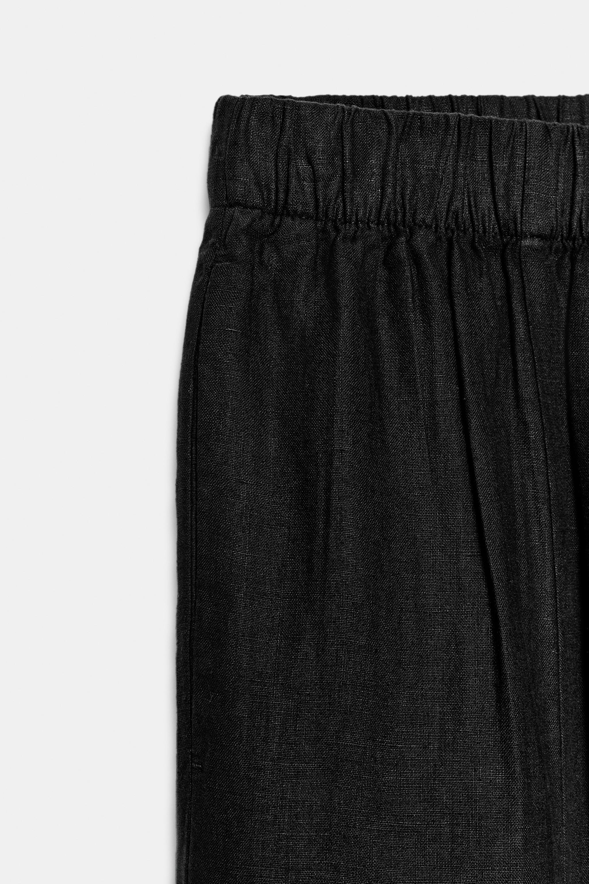 Женские брюки Zara 100% LINEN BARREL PANTS ZW COLLECTION — фото 9
