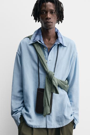 LIGHTWEIGHT DENIM SHIRT - Light blue by Zara
