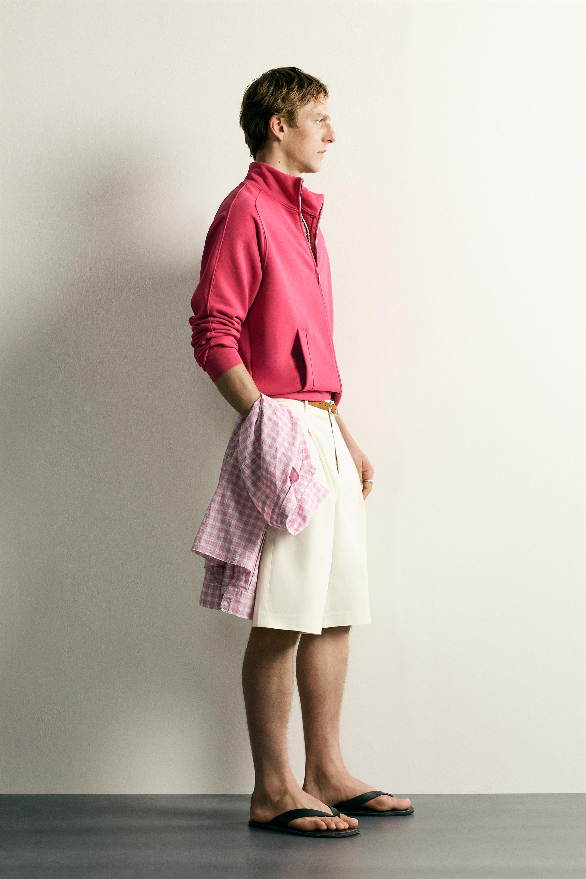 RELAXED FIT ZIP-UP SWEATSHIRT