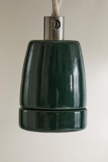 CERAMIC CEILING LIGHT CABLE - Green by Zara - Image 3
