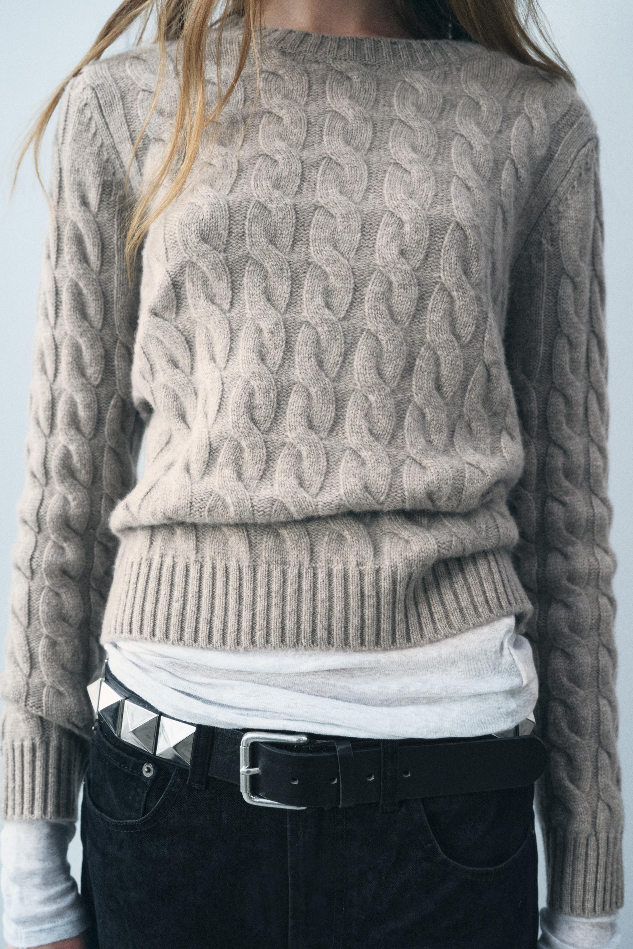 NWT ZARA CABLE KNIT outlets SWEATER