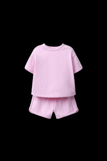 CONJUNTO CAMISETA Y BERMUDA FLAMÉ - Rosa de Zara