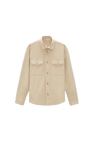 FAUX SUEDE OVERSHIRT