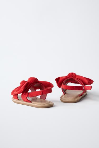 SANDALS WITH BOWS - Red by Zara - Image 4