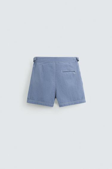 CONTRAST WASH MID-LENGTH SWIMMING TRUNKS - Blue by Zara - Image 1