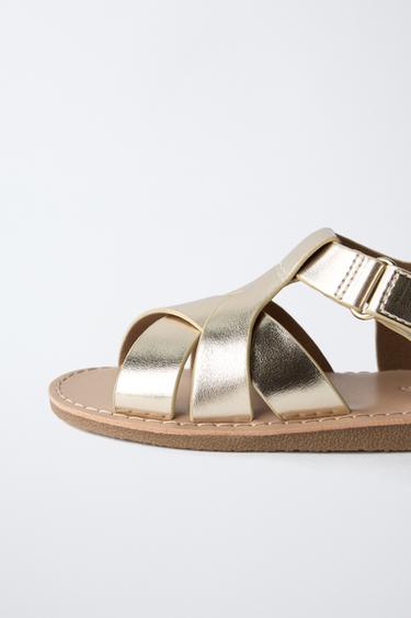 METALLIC SANDALS - Gold by Zara - Image 4