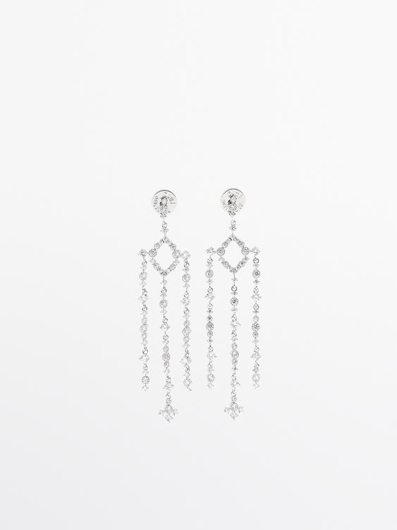 Rhinestone chandelier earrings