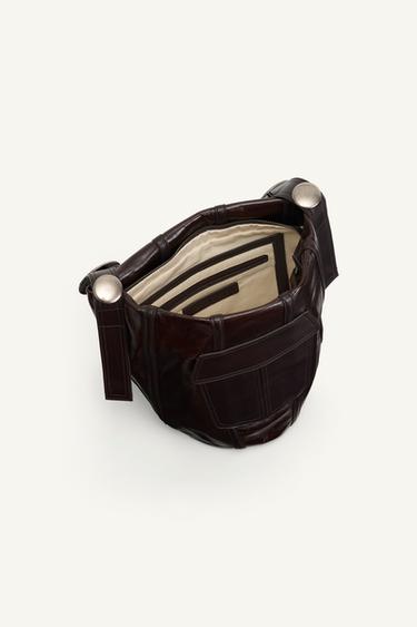LTHR PCKT BG 14 - Burgundy Red by Zara - Image 6