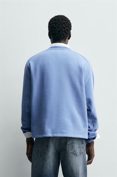 ТОЛСТОВКА RELAXED FIT — ЯРКО-СИНИЙ от Zara