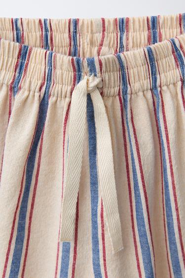 STRIPED BERMUDA SHORTS - Ecru by Zara - Image 2