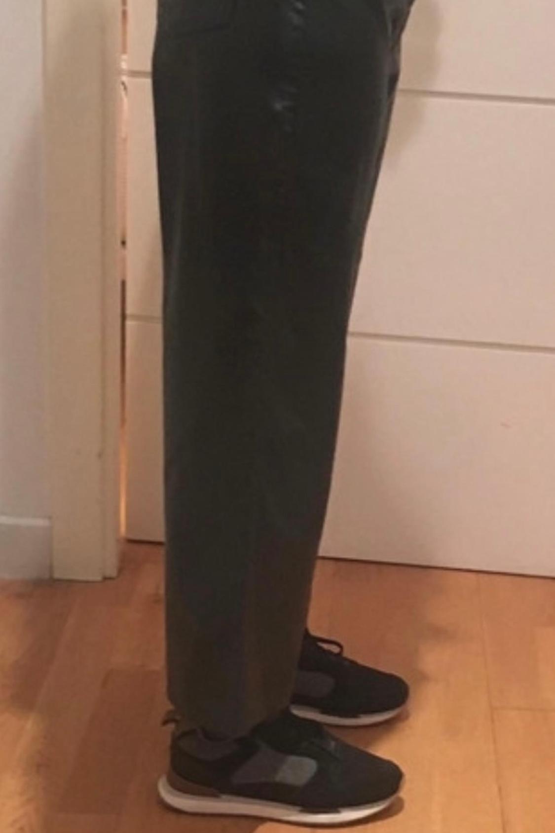 PANTALÓN CULOTTE VERDE OSCURO EFECTO PIEL ZARA T. M - Image 4