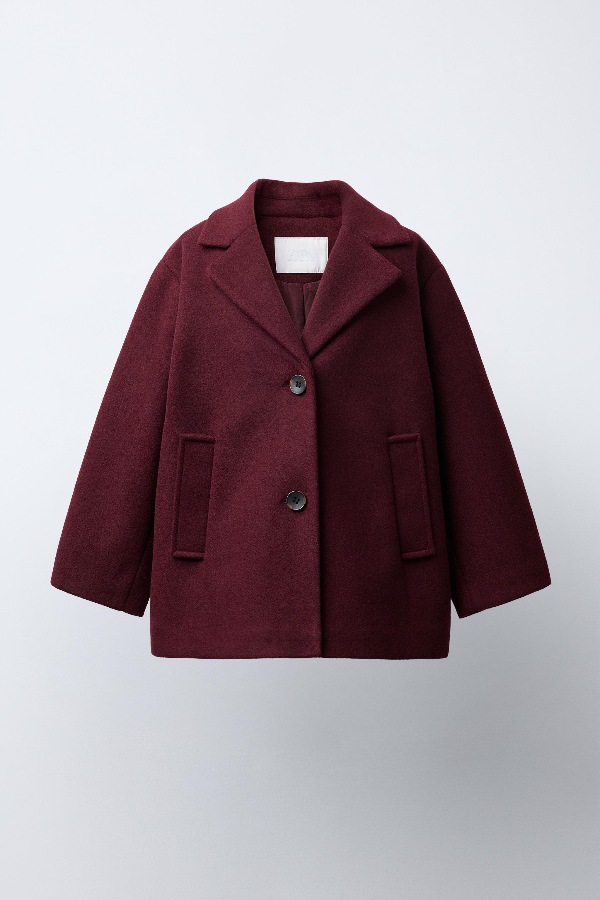 ウールコート - ボルドー | ZARA Japan / 日本