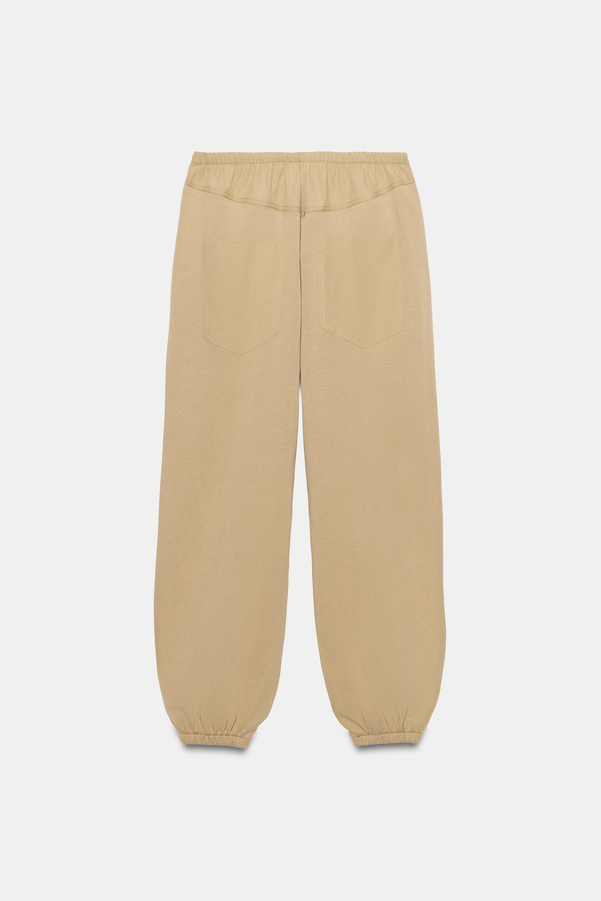 Женские брюки Zara COMBINED JOGGER TROUSERS — фото 8