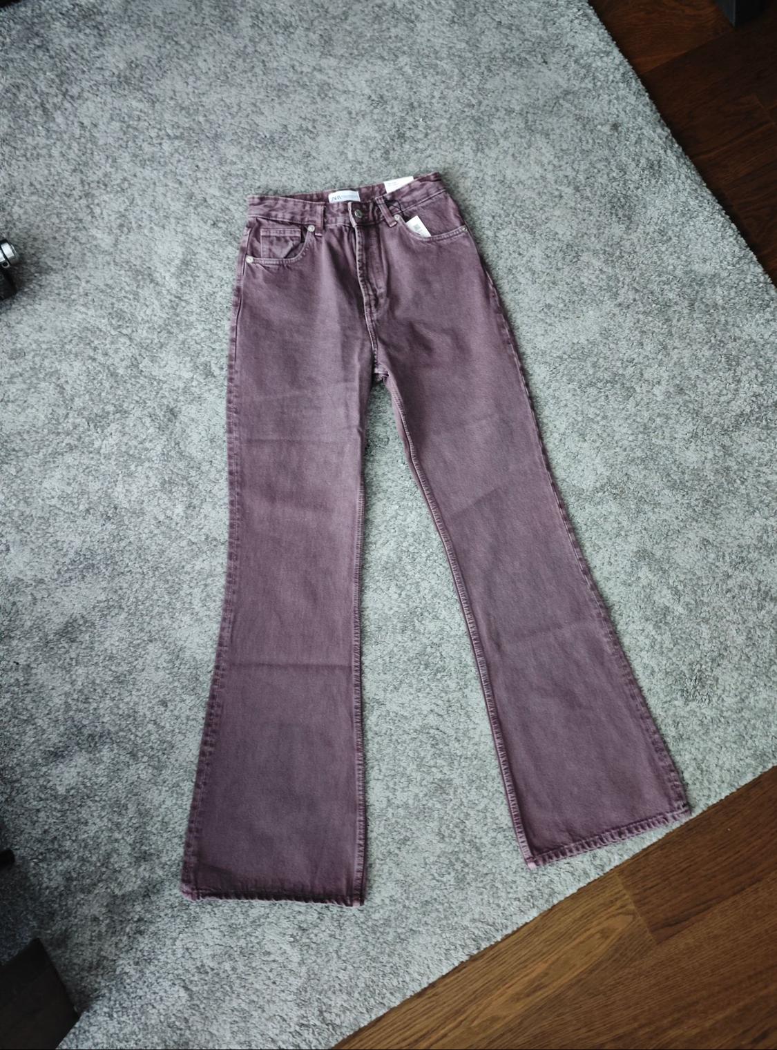 FLARED FULL-LENGTH COLOURED JEANS - Image 3