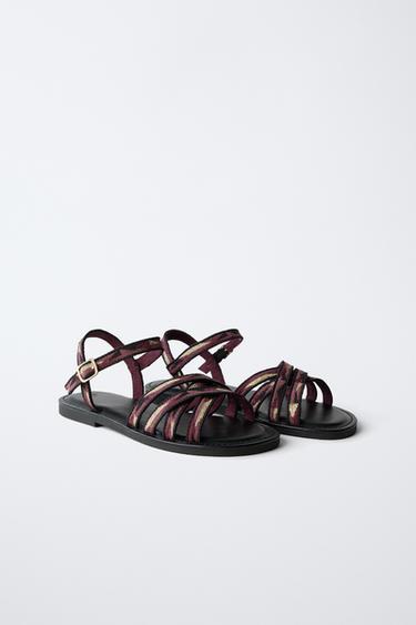 SANDALE MIT PRINT - Mehrfarbig von Zara