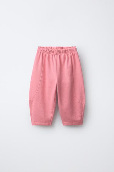 ОДНОТОННЫЕ ФЛИСОВЫЕ БРЮКИ BALLOON — ЯРКО-РОЗОВЫЙ от Zara