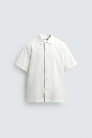 REGULAR FIT LINEN/COTTON SHIRT - White by Zara