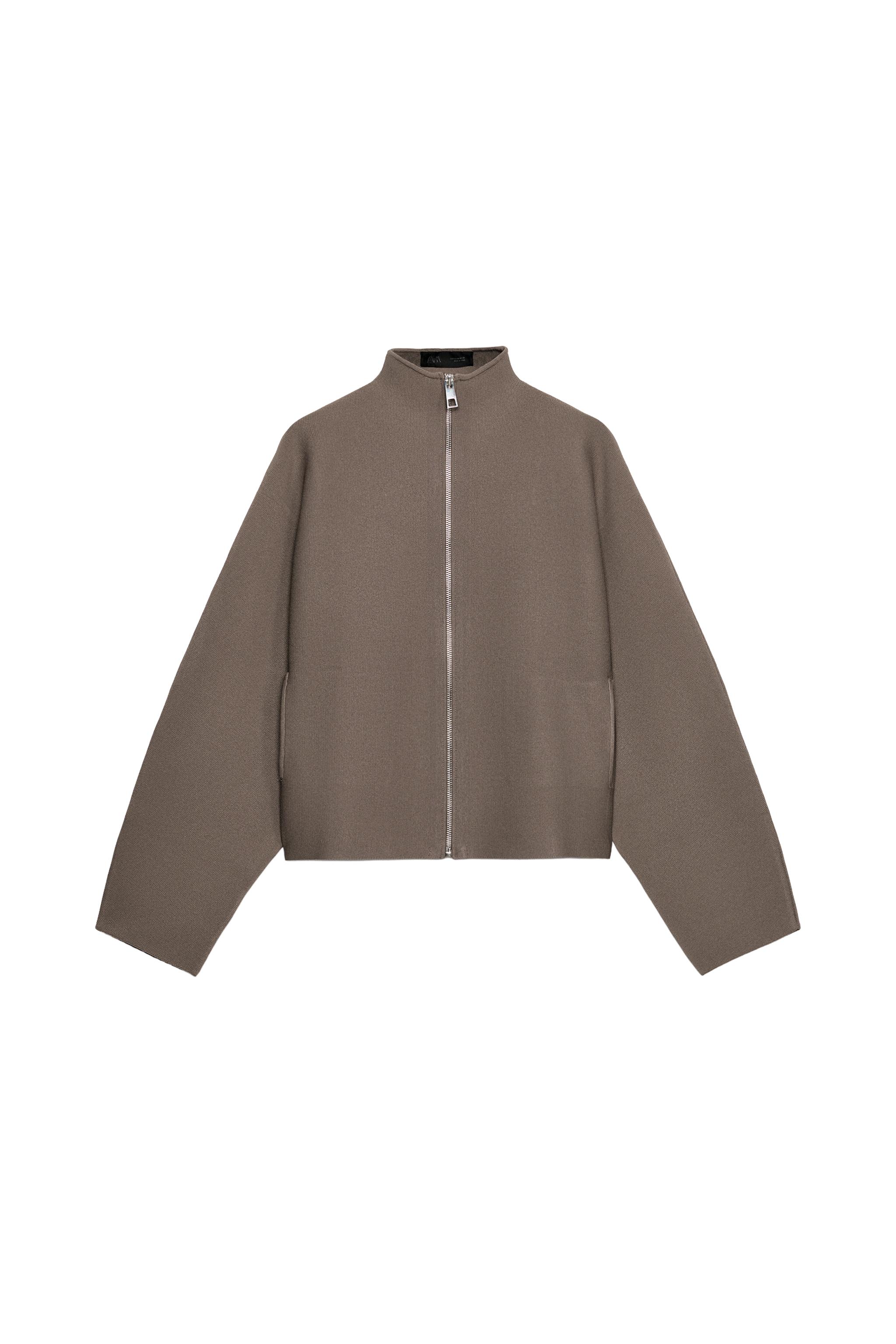 GATHERED KNIT JACKET