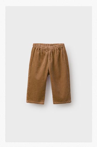 Zara THICK CORDUROY PANTS - Ocher