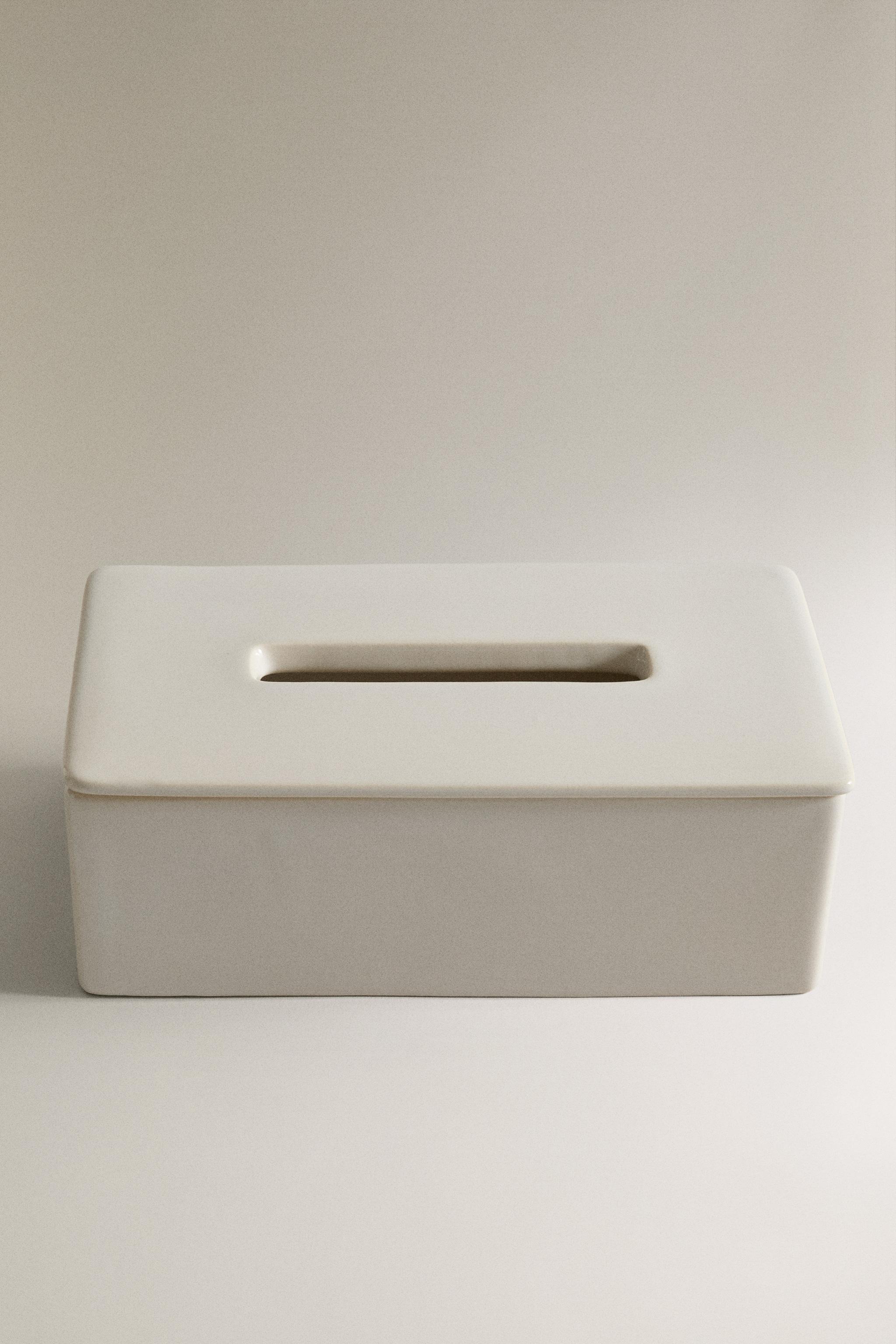 ホワイトセラミック ティッシュボックス - エクリュ | ZARA