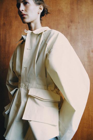 ZW COLLECTION JACKE MIT TASCHEN - Helles Rostbraun von Zara