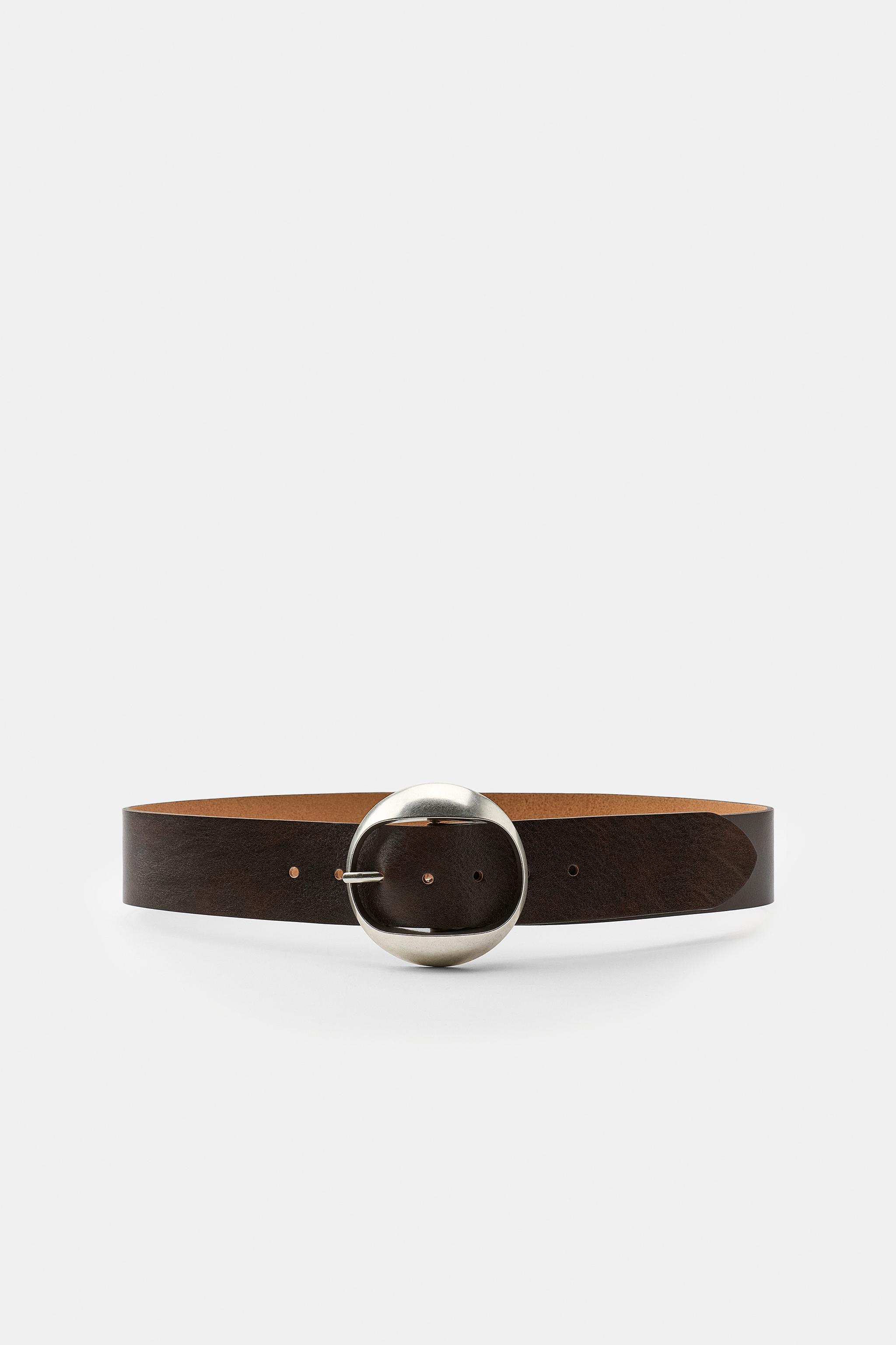 CEINTURE 100 % CUIR BOUCLE CIRCULAIRE