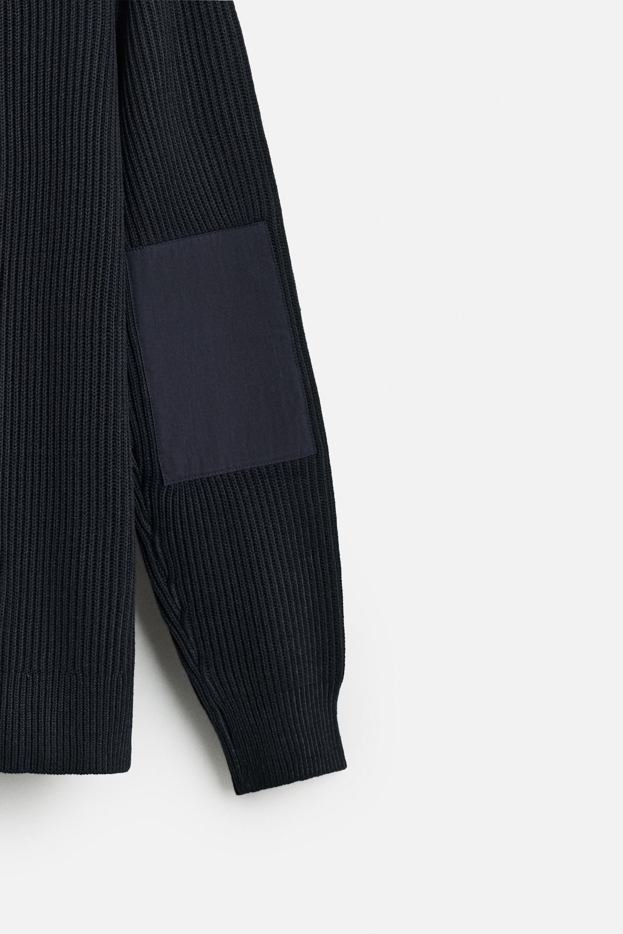 ★ZARA★ SWEATER WITH MATCHING PATCHES SWEATER WITH MATCHING PATCHES - Navy blue | ZARA Australia