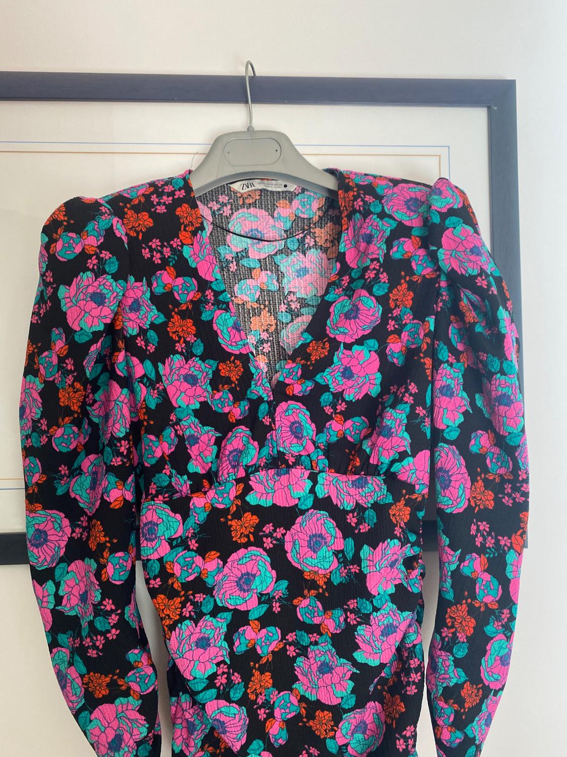 FLORAL PRINT DRAPED DRESS - Image 3