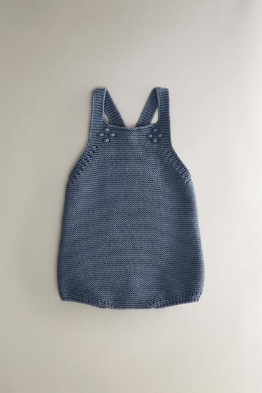 CHILDREN'S DUNGAREES WITH BOBBLES - Blue by Zara