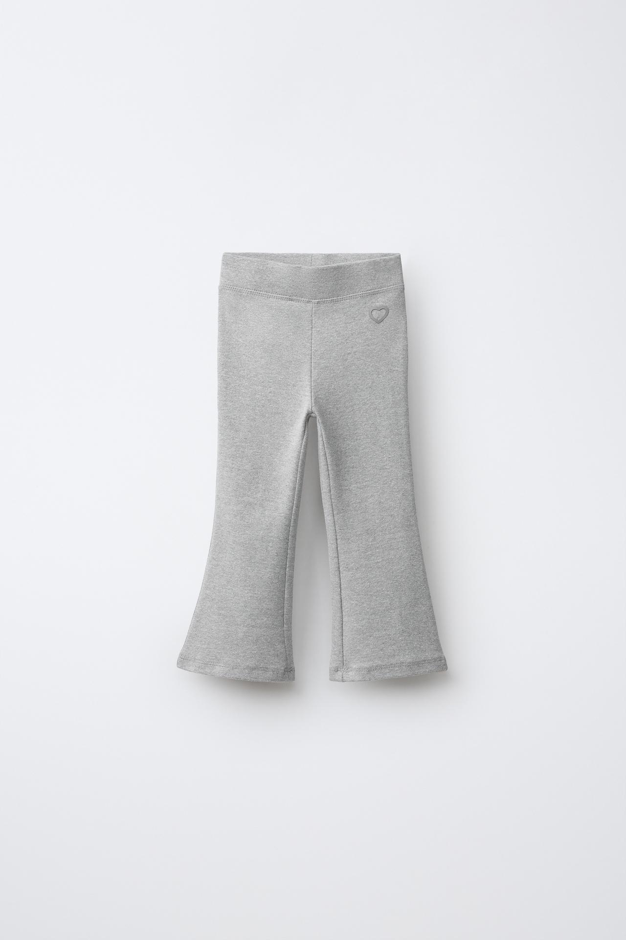 SPORTY FLARE LEGGINGS — Gray marl