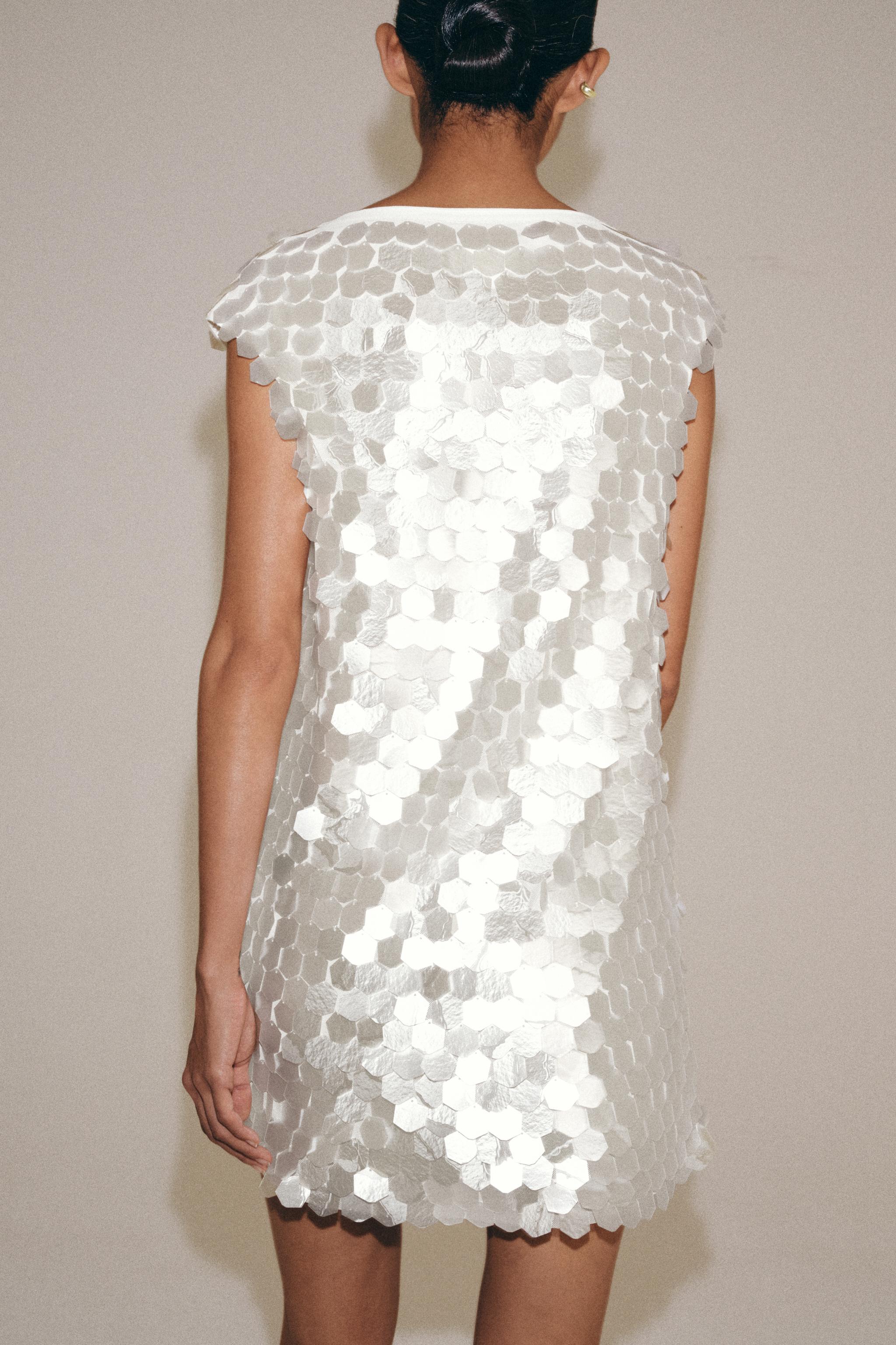 Женские платья Zara ZW COLLECTION SEQUIN MINI DRESS — фото 3