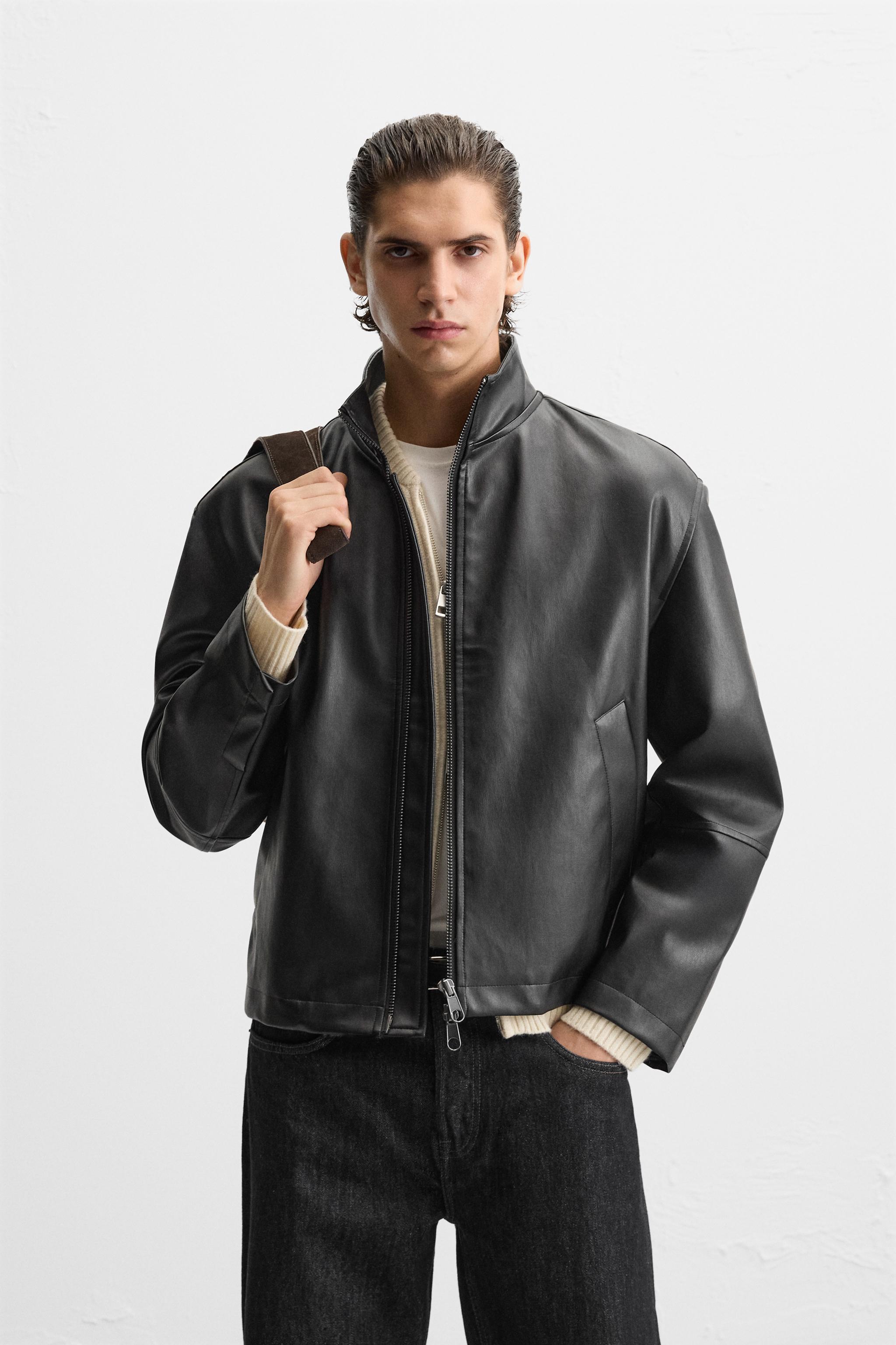 FAUX LEATHER JACKET