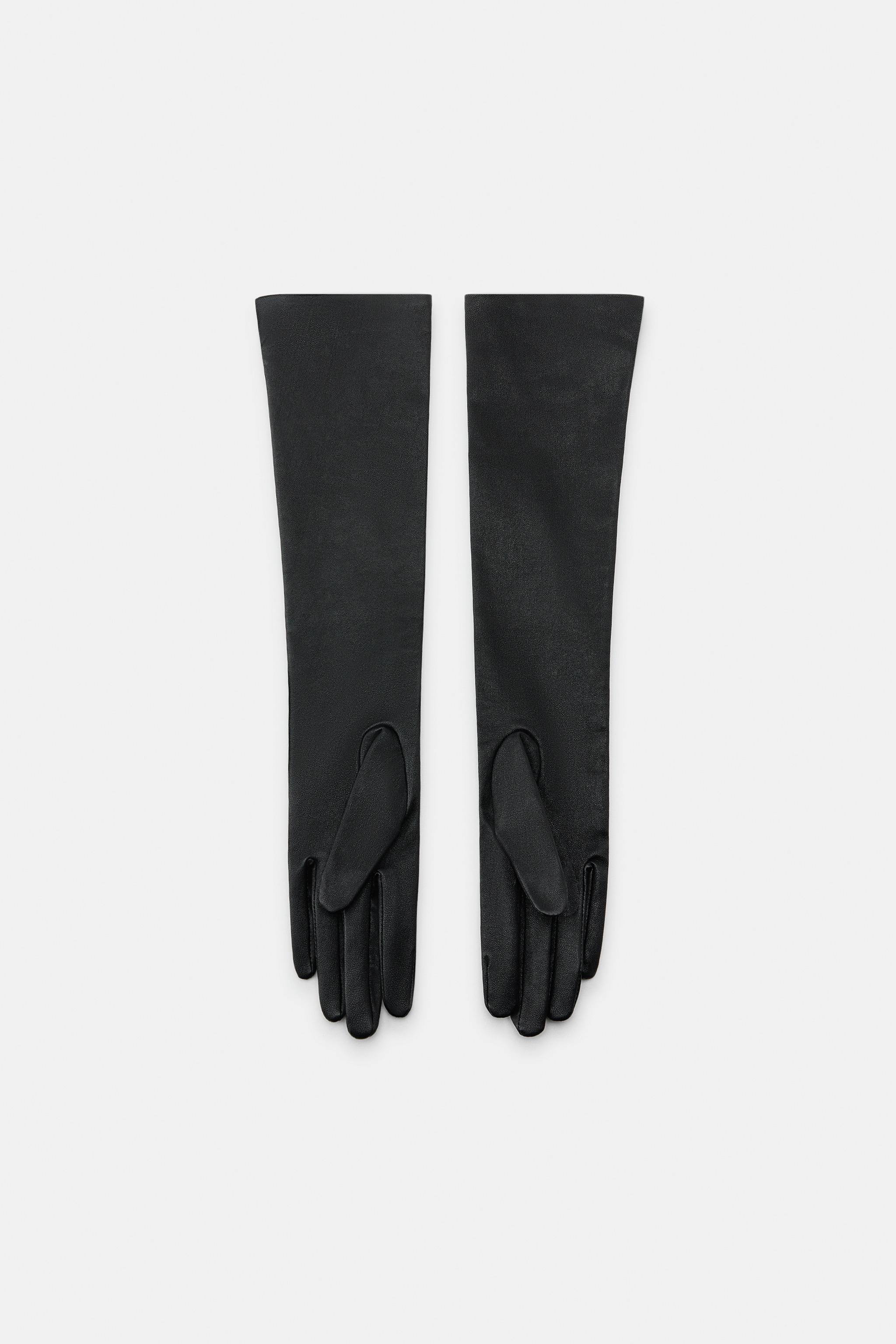 100% LEATHER LONG GLOVES