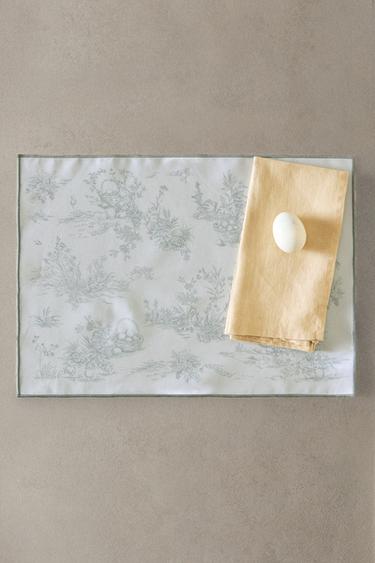 SET DE TABLE RÉSINE TOILE - Bleu de Zara - Image 5
