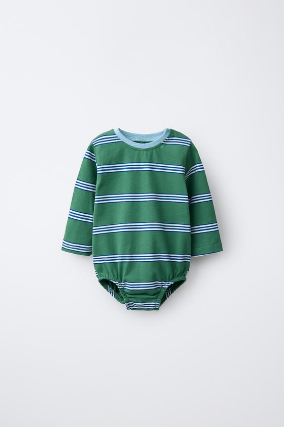 STRIBET BODY - Grøn fra Zara - Billede 0