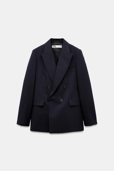 BLAZER CRUZADA LANA 100% ZW COLLECTION - Marino de Zara