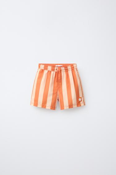Zaras BADSHORTS, RANDIGA (6-14 ÅR) - Orange - Bild 0