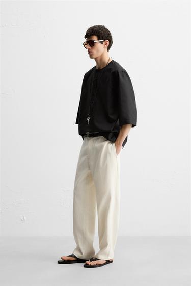RELAXED FIT POLO SHIRT - Black by Zara - Image 3