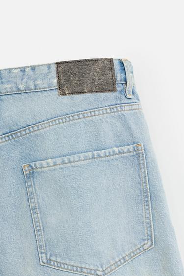 BERMUDAS DENIM COUPE AMPLE EFFET VINTAGE - Bleu clair de Zara - Image 8