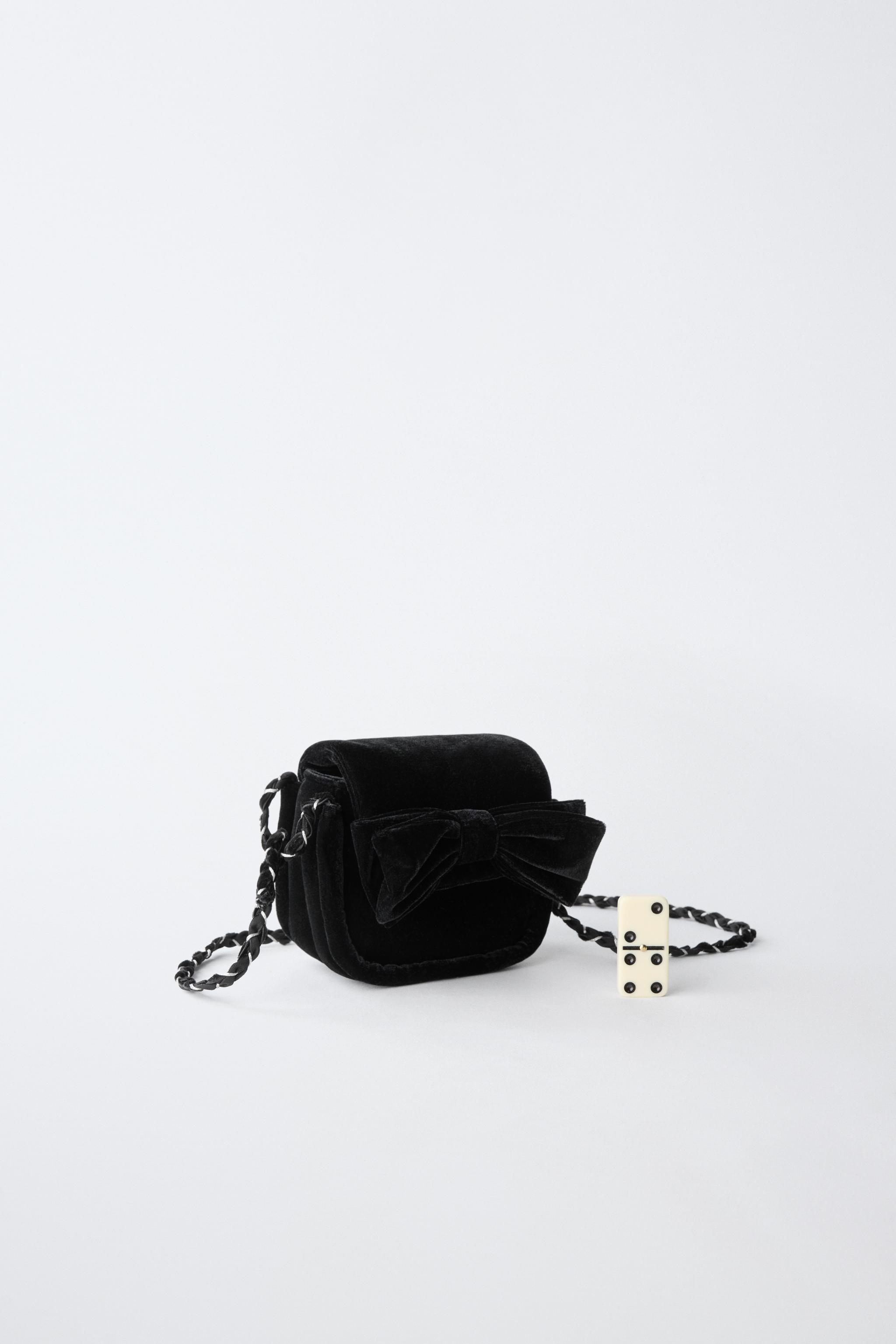 VELVET BOW CROSSBODY BAG