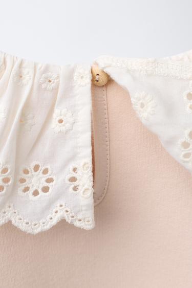 CONTRAST COLLAR SWEATSHIRT - Dusty pink by Zara - Image 4