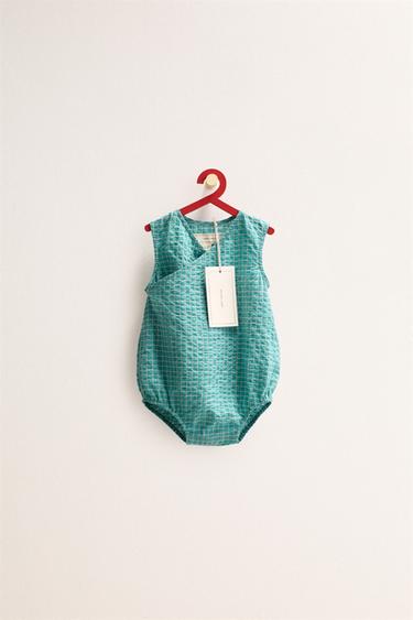 ZARA TIMELESS - CHECK ROMPER - Blue / Green by Zara