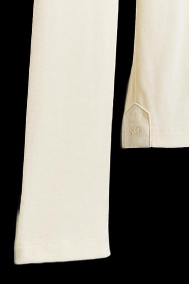 SOSHIOTSUKI X ZARA HENLEY COLLAR T-SHIRT - Ecru by Zara