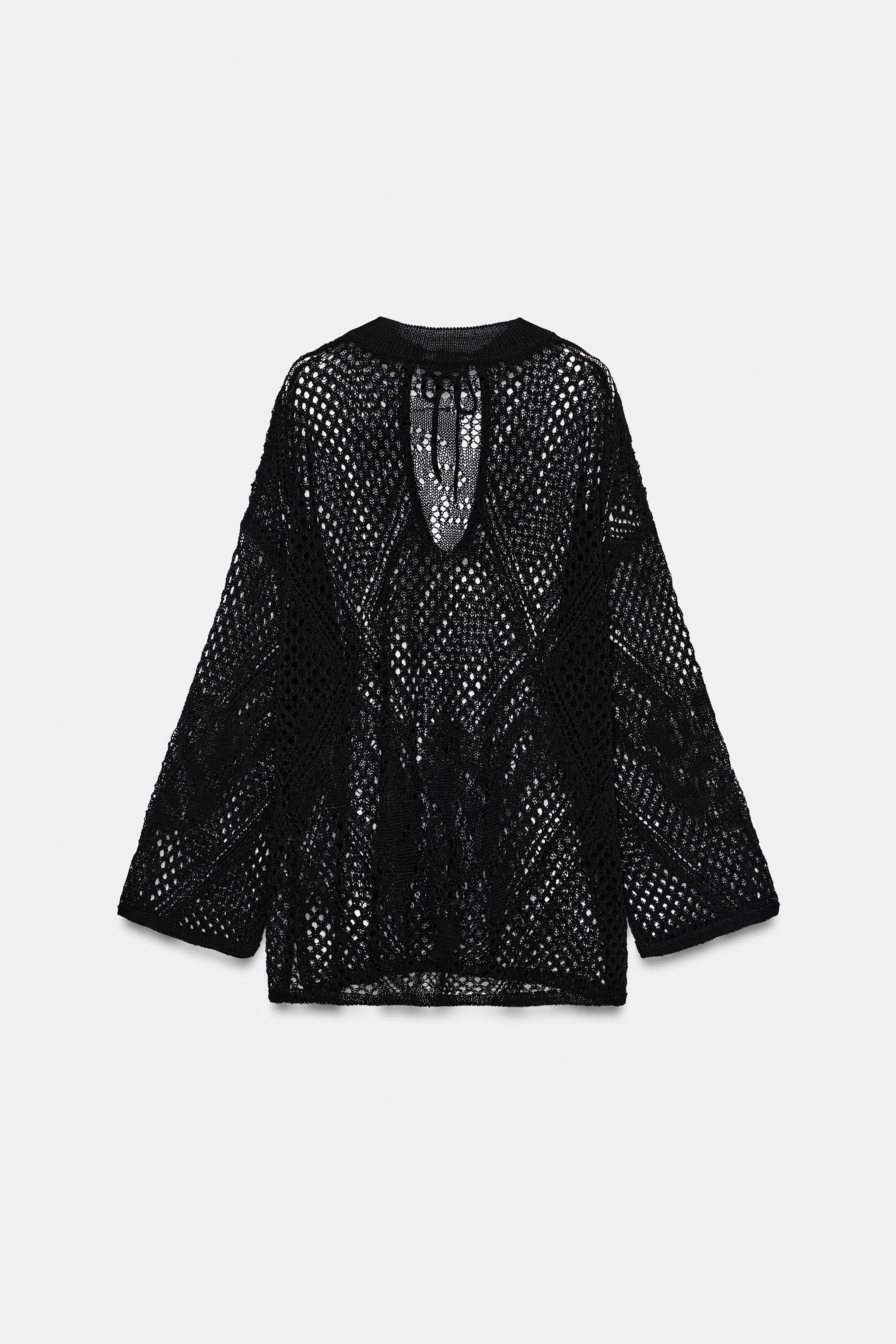 オープンニットセーター - ブラック | ZARA Japan / 日本