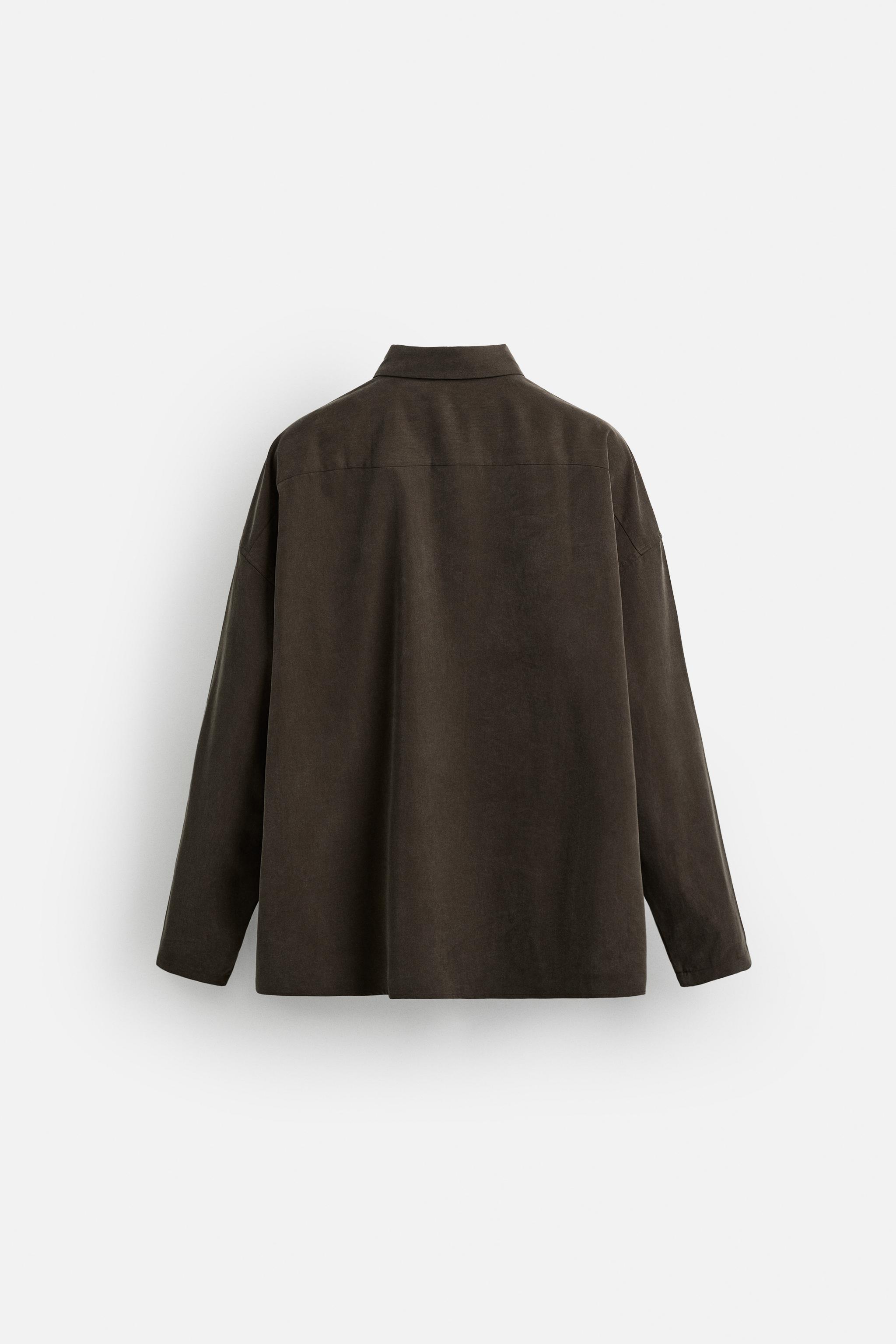 オーバーサイズフィットシャツ - チョコレート | ZARA Japan / 日本