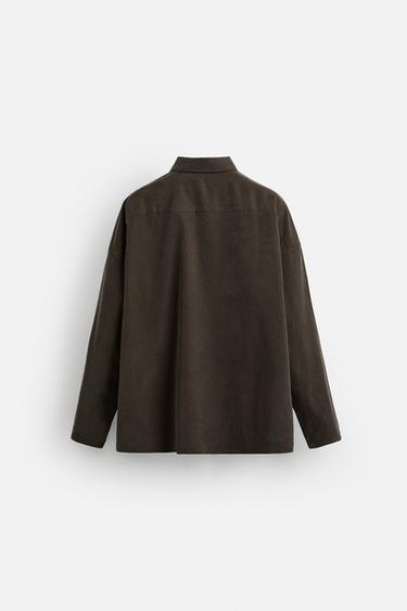CHEMISE OVERSIZE FIT - Chocolat de Zara - Image 7