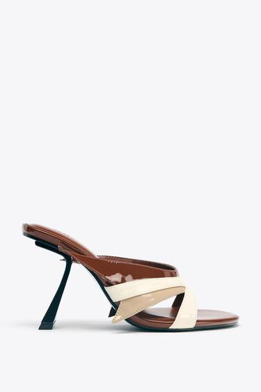 ASYMMETRIC HEELED SANDALS - Multicoloured by Zara