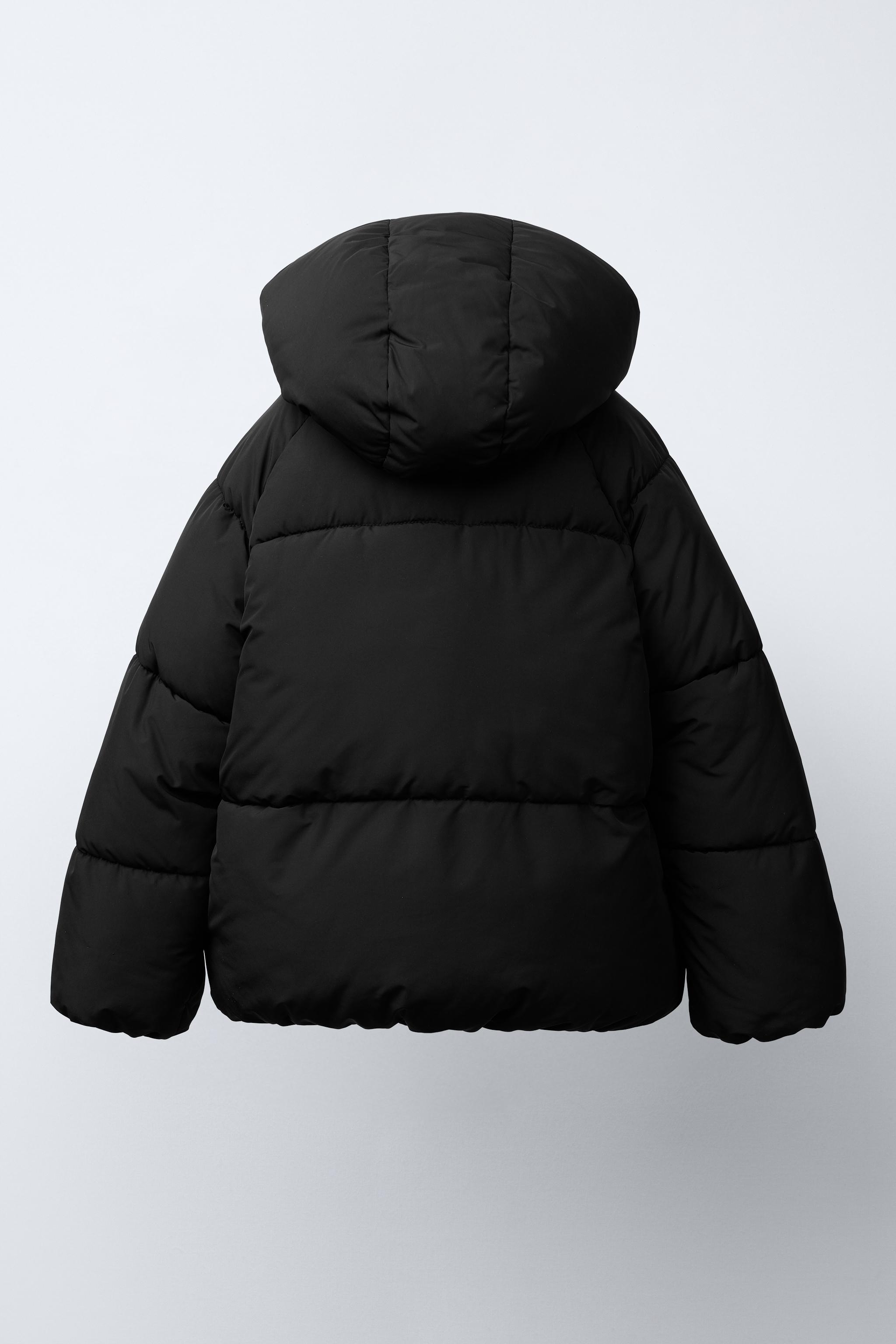 HOODED PUFFER JACKET Blue ZARA Canada - Main Image