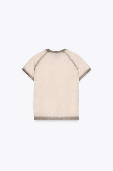 GRADIENT PRINT KNIT TOP - Ecru by Zara - Image 6