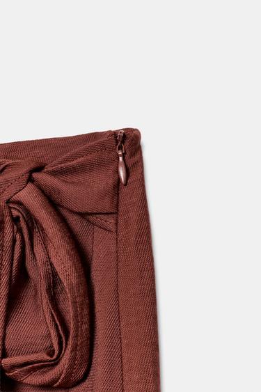 PANTALON PARÉO NŒUD - brique foncée de Zara - Image 6
